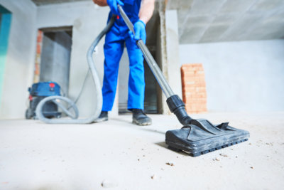 cleaning and removing construction dust